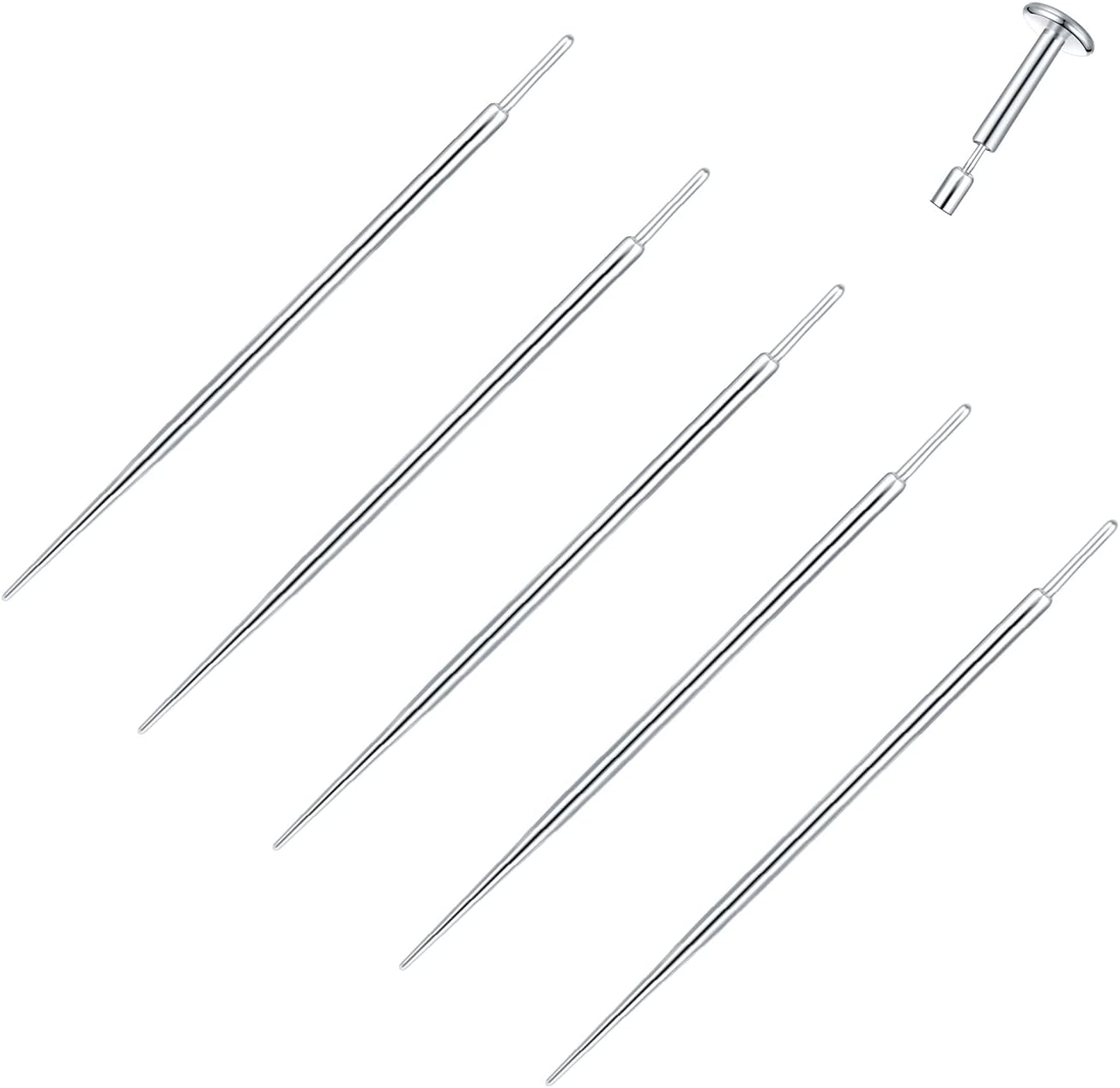 Xpircn Piercing cónico sin rosca, 20G, 18G, 16G, 14G, acero inoxidable, pasador de inserción para labio, nariz, monore, cartílago, oreja, tragus,