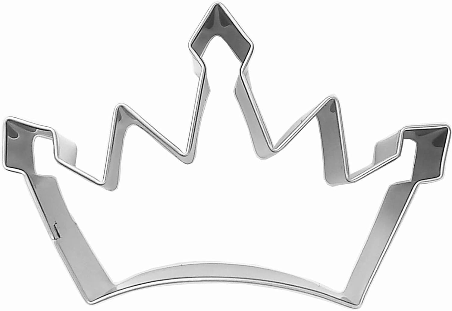 Cortador de galletas en forma de corona de gran tamaño, cortador de galletas de acero inoxidable para reinareypríncipeprincesa, 4.4 pulgadas (modelo