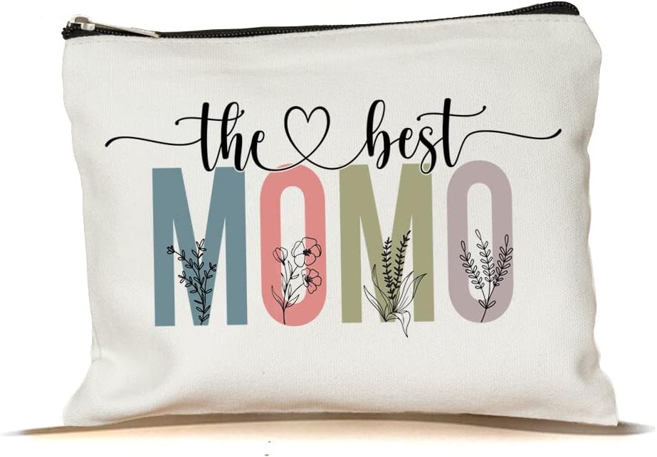 PTDShops La mejor bolsa de maquillaje Momo  Bolsa de maquillaje para el día de la madre  Linda bolsa de cosméticos Momo  Bolsa de maquillaje Momo