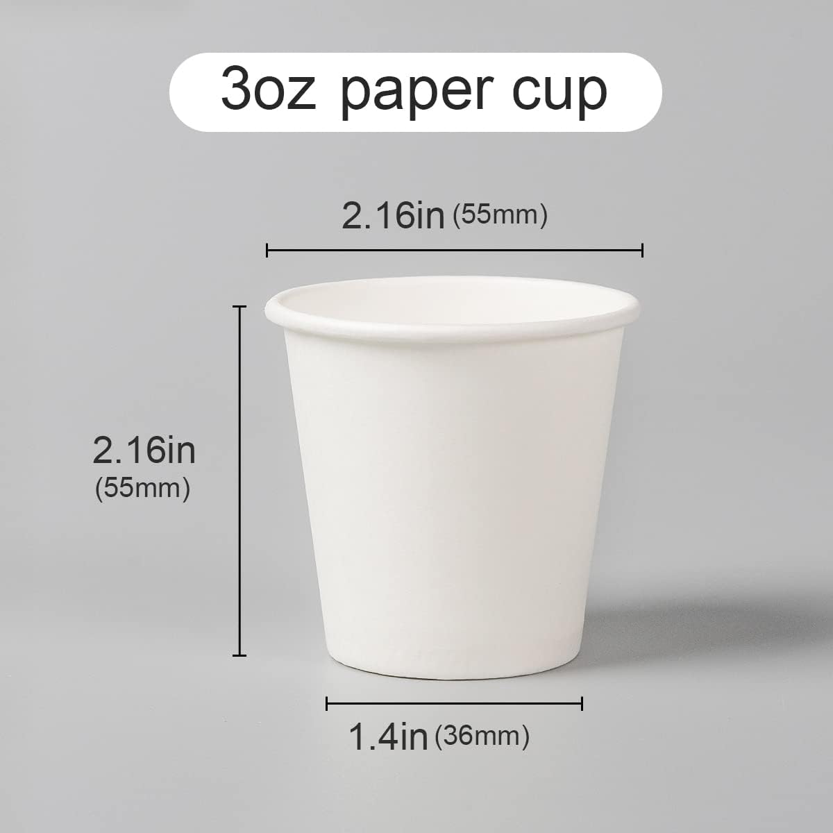 PakTalk Paquete de 400 vasos de papel de 3 onzas líquidas, tazas de café expreso blanco, vasos desechables para lavamanos, tazas de papel pequeñas
