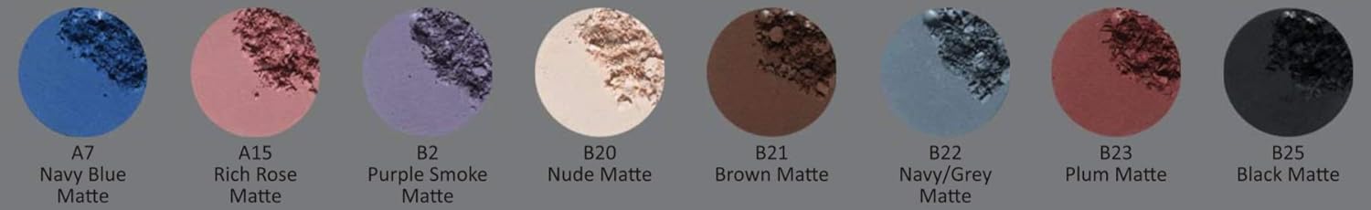 Sombra de ojos en polvo prensado mate, pigmento profundo, brillo de lujo, sombras de ojos negras, sin talco ni parabenos, vegano, sin pruebas de
