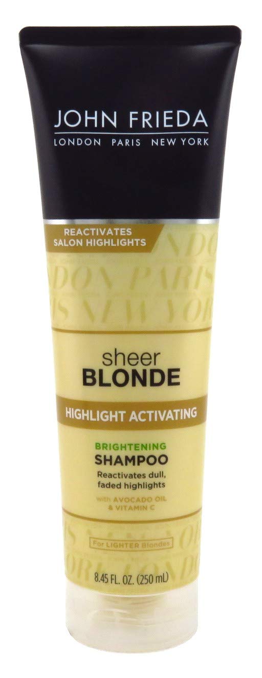 John Frieda Sheer Blonde Highlight Activating Enhancing Shampoo para rubias más claras 8.45 oz (paquete de 3)