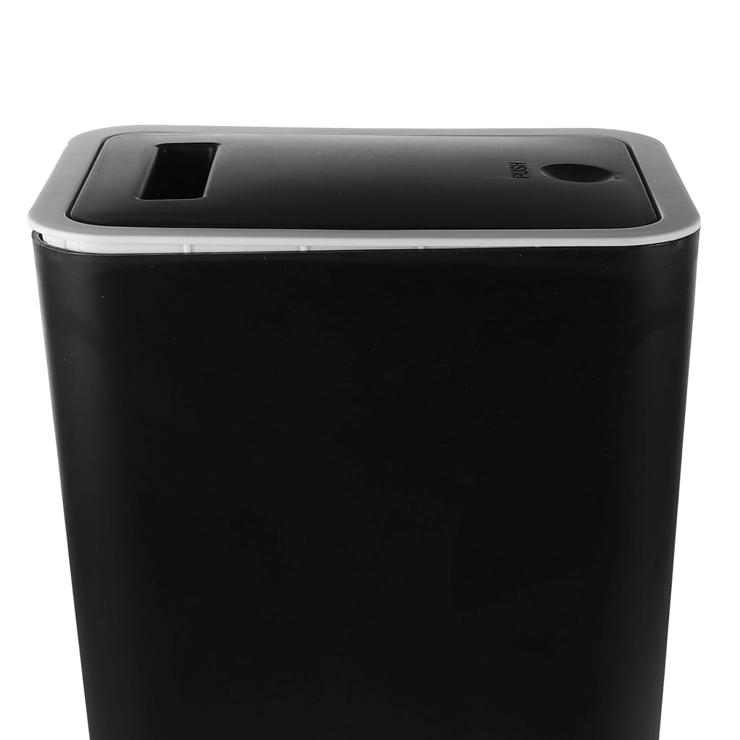 Alipis Bote de basura delgado de plástico de 10 litros con tapa superior de prensa, cesta de basura moderna, contenedor de basura para el hogar,