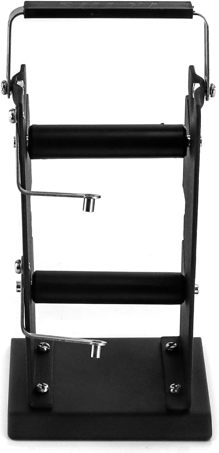 QWORK Soporte de carrete de soldadura de carrete de soldadura doble, Dispensador de carrete de soporte de rollo ajustable, Herramienta de soldadura