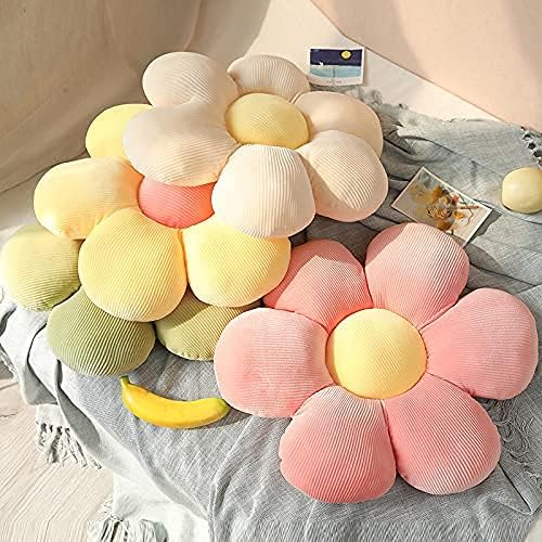 Linda almohada de flores para asientos indie encantadora decoración de habitación para niñas, adolescentes, adolescentes, juguete de peluche vívido