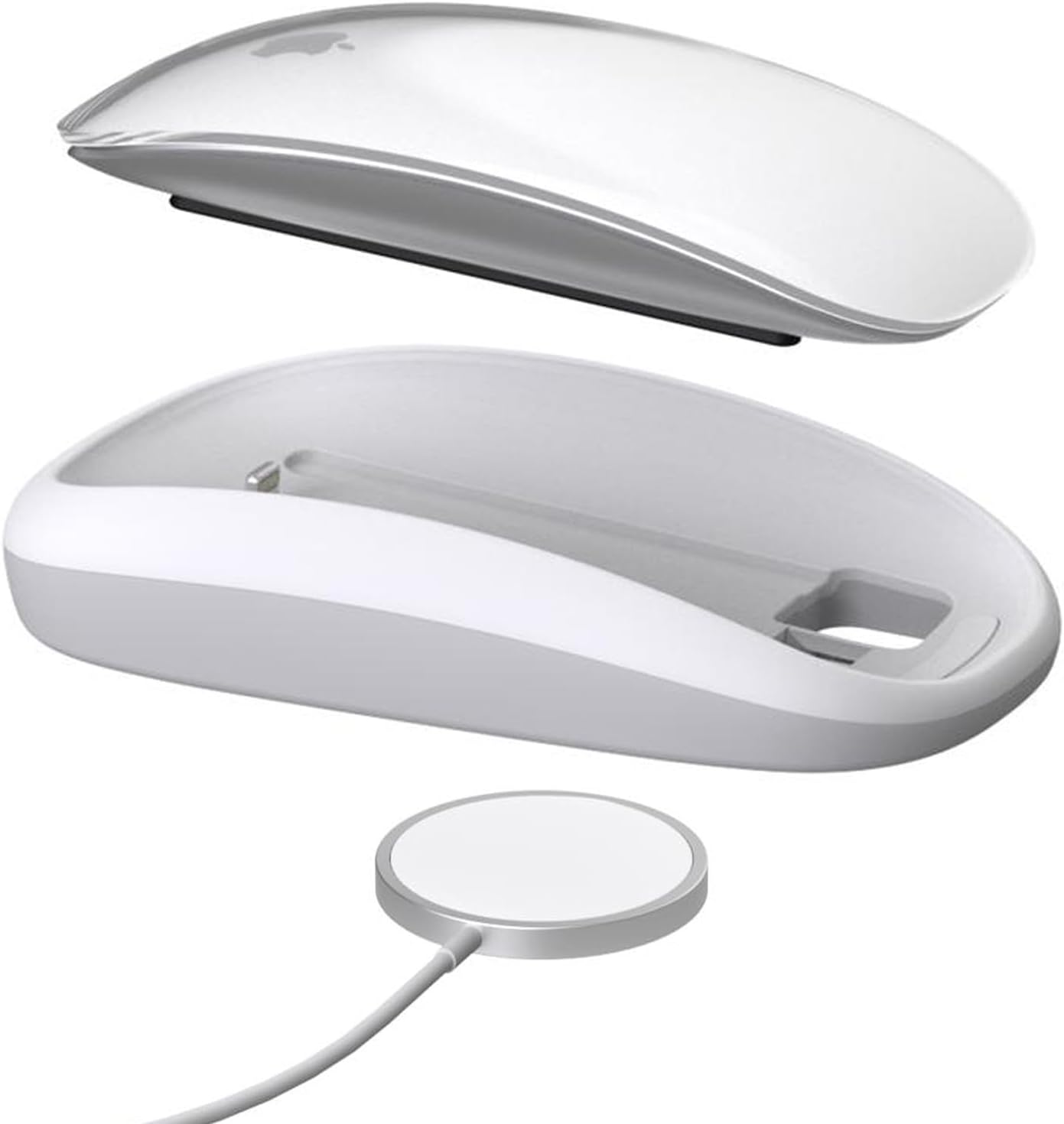 Paquete de 2 stents ergonómicos de base de carga inalámbrica para Magic Mouse de 2 generaciones, accesorios perfectos para agarre ergonómico,