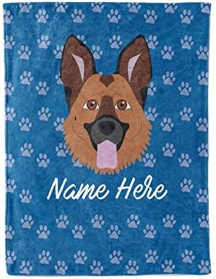 Manta de forro polar extragrande de pastor alemán personalizada para adultos, niños, niñas, bebés, mascotas, perros, cachorros, perfecta para