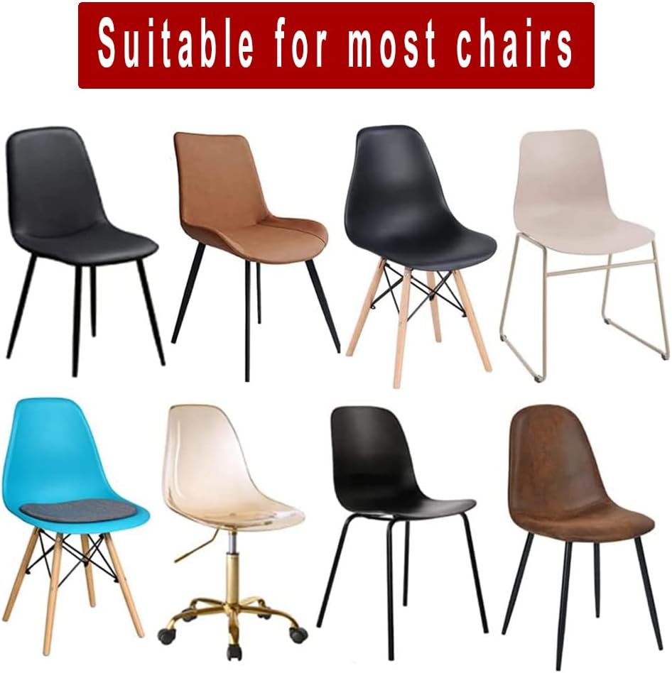 LIPOR Juego de 2 fundas elásticas de terciopelo para silla, fundas protectoras para sillas de comedor, modernas de mediados de siglo, sin brazos,