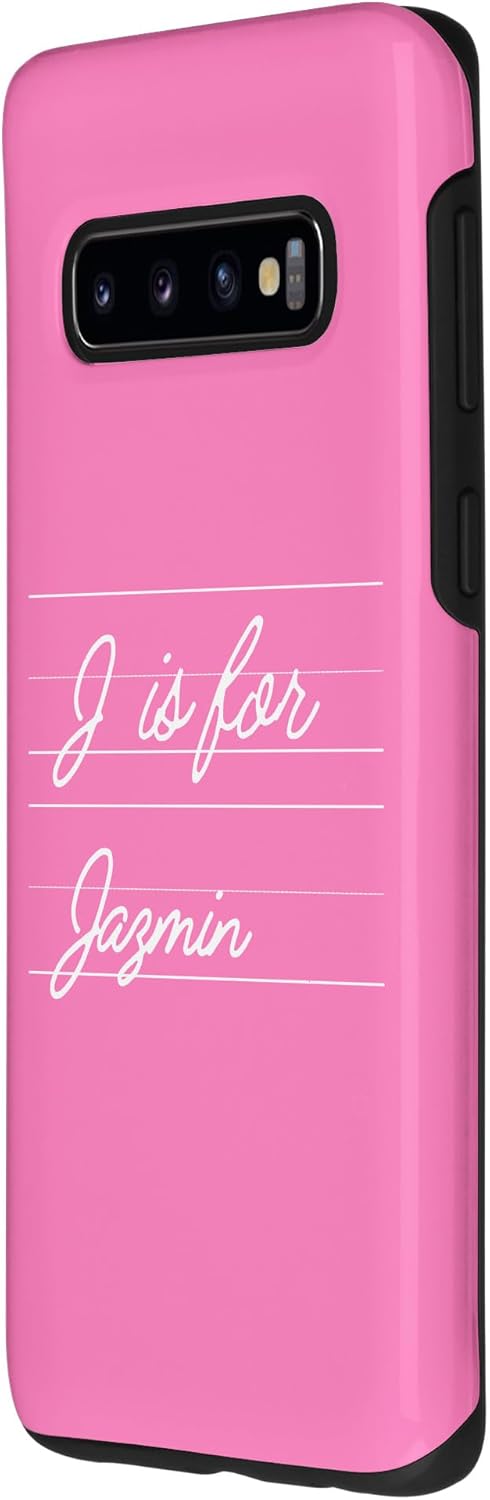 Galaxy S10 Personalized J is for Jazmin Name Student Kindergarten Girl Case
