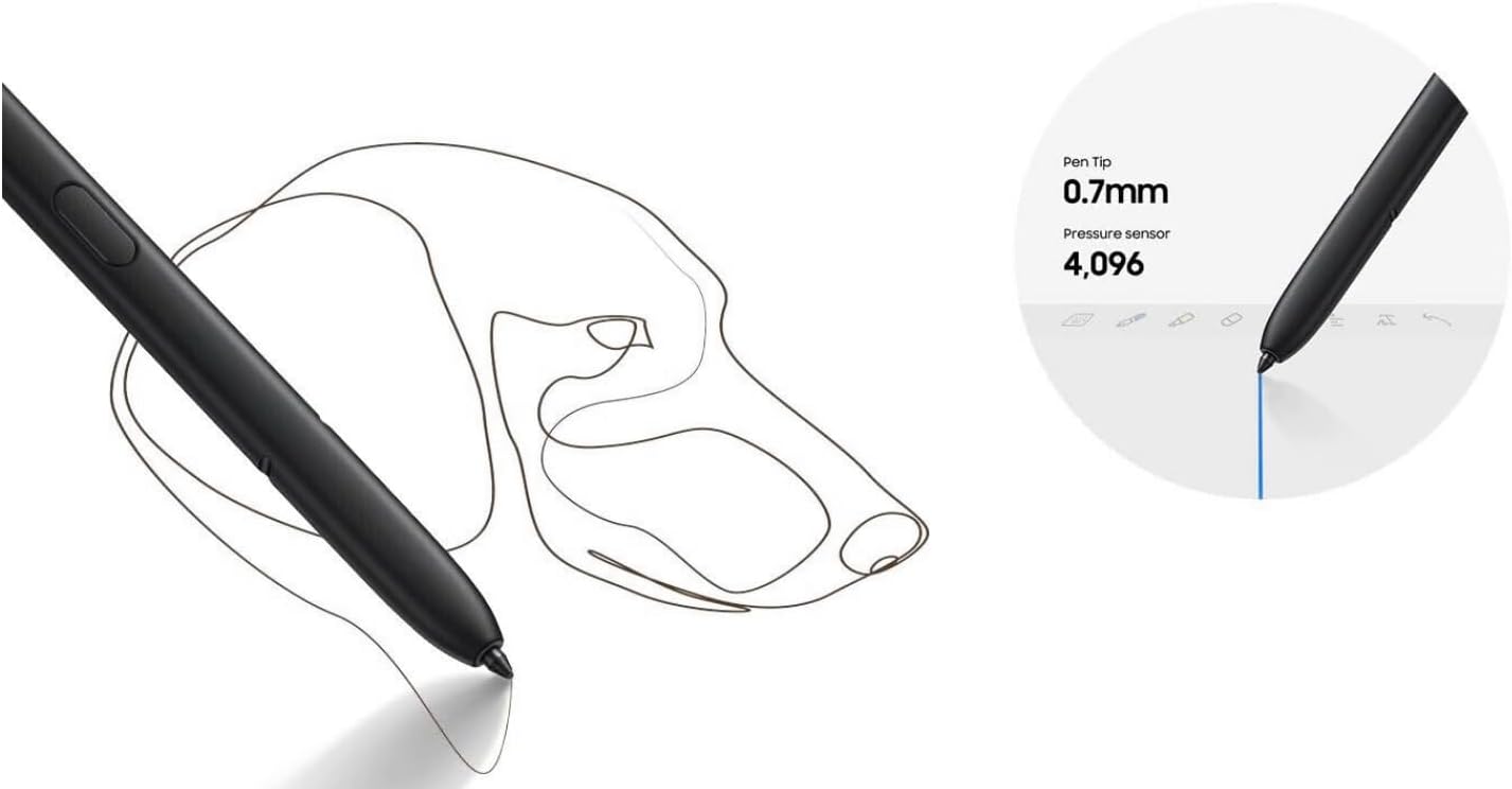 Para Galaxy S23 Ultra Stylus Pen (Sin Bluetooth) Reemplazo para Samsung Galaxy S23 Ultra 5G Stylus Pen Reemplazo Touch Pen + Puntas (negro)