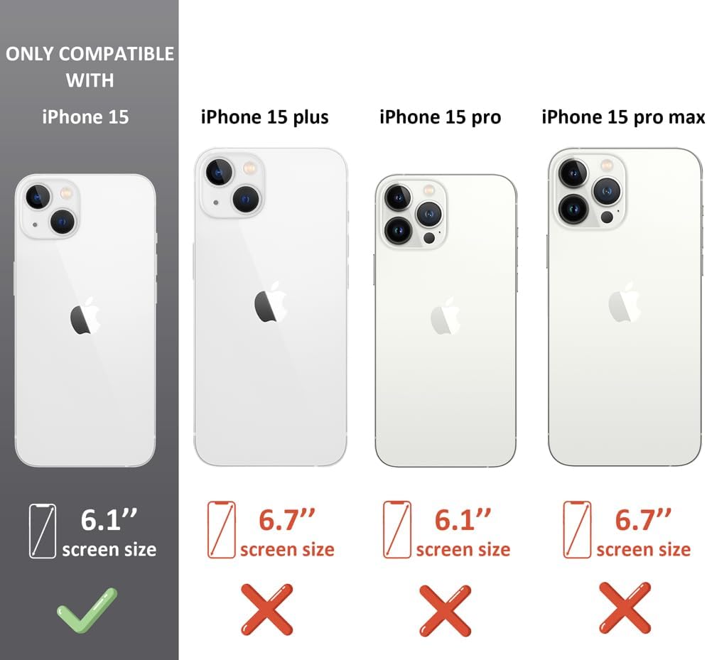 Funda compatible con iPhone 15, diseño floral lindo transparente para mujeres, niñas de diseñador, funda transparente de diseño floral, teléfono 15