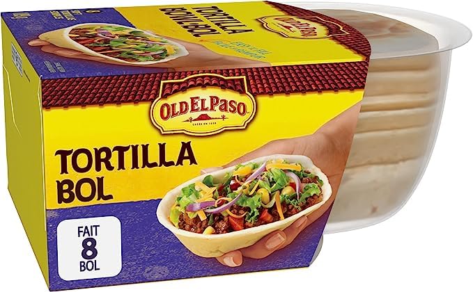 Old El Paso Soft Tortilla Bowls, 8 cuencos, 189 g6.6 oz (paquete de 4) enviados desde Canadá