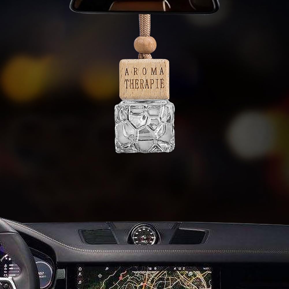 6 unids 0.3 fl oz Ambientador de aire para coche Difusor Colgantes Aceite Esencial Colgantes Difusor Botellas Difusor de Perfume Frasco Contenedor