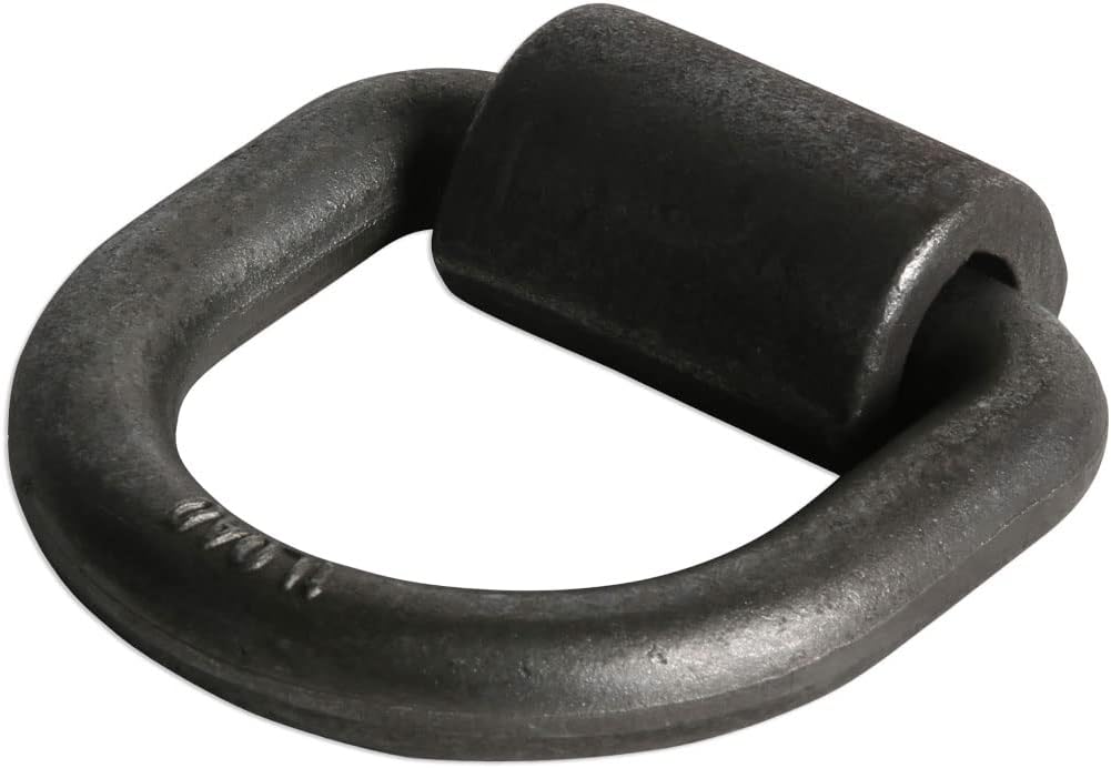DC Cargo – Anclajes de amarre con anillo en D soldado  34 pulgadas (paquete de 4) acero forjado resistente con ABS de 27,000 libras  Anillos en D