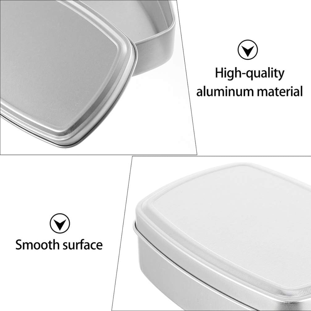 DOITOOL 2 unids 3.4 fl oz caja vacía de lata para loción barra jabón cera champú contenedor 8. 4×6. 2×2. 0.4 in joyero cosméticos latas con tapa