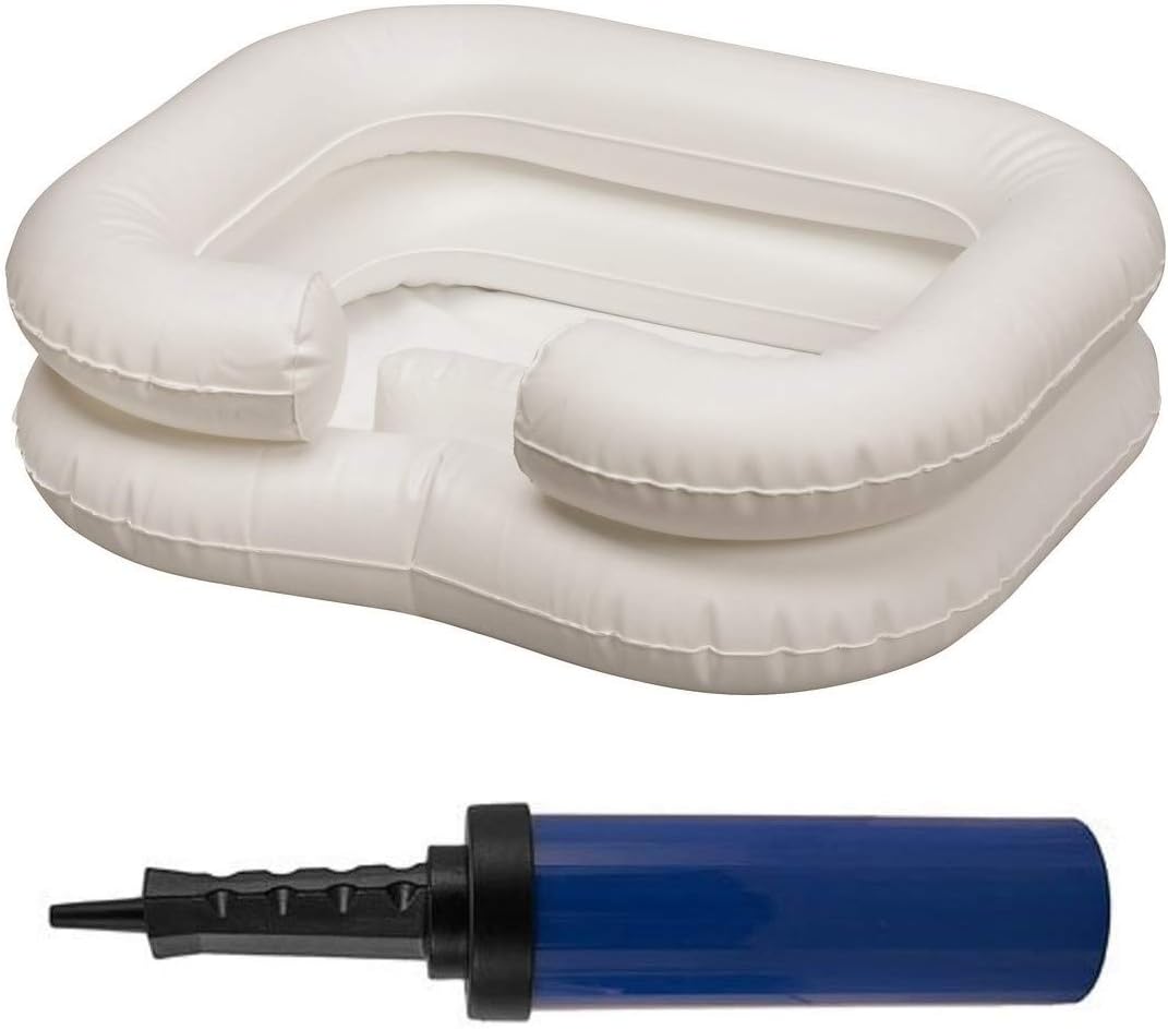Comfort Axis Lavabo de champú inflable con bomba de mano