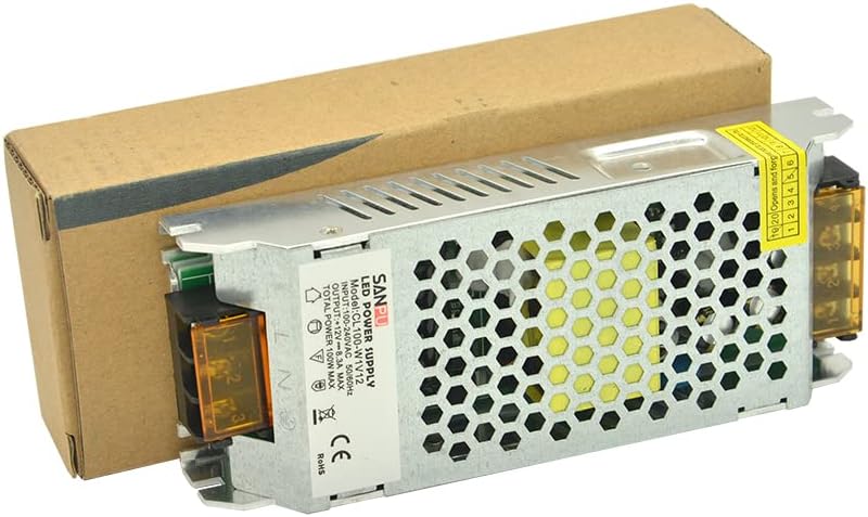 100W 12V SMPS Unidad de fuente de alimentación LED 8A AC a DC Transformador de iluminación Convertidor de controlador para tiras LED interiores