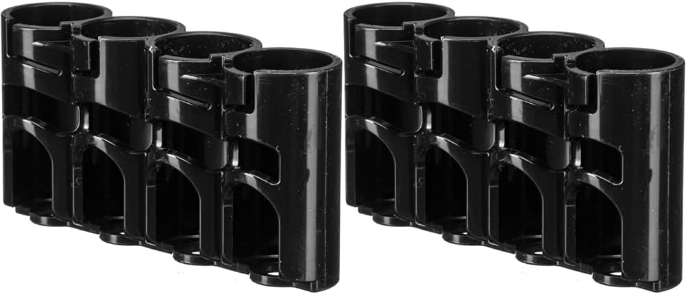 Storacell by Powerpax Slimline CR123 – Contenedor de almacenamiento de batería con capacidad para 4 baterías, color negro (paquete de 2)