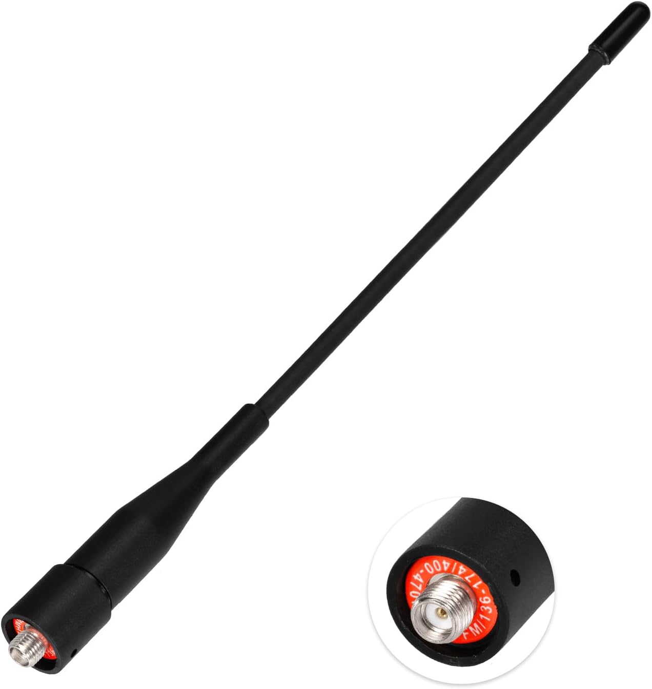 Eightwood Antena de radio bidireccional de 8 pulgadas, VHFUHF de doble banda SMA hembra flexible de mano antena de radio de mano 2 unidades para