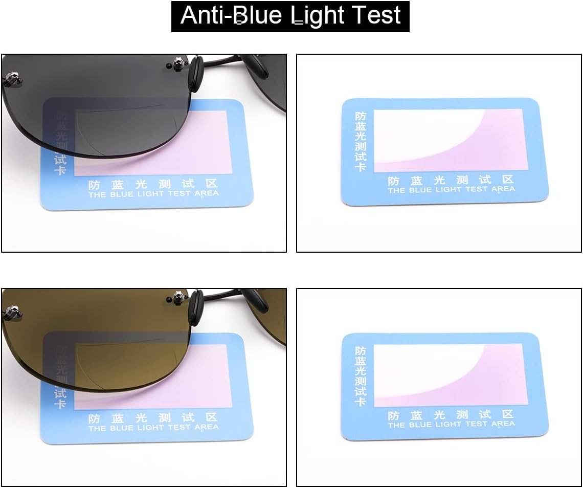 YIMI 2 pares de lentes de lectura bifocales con luz azul, protección UV400, lentes de sol deportivos de doble uso para hombres y mujeres