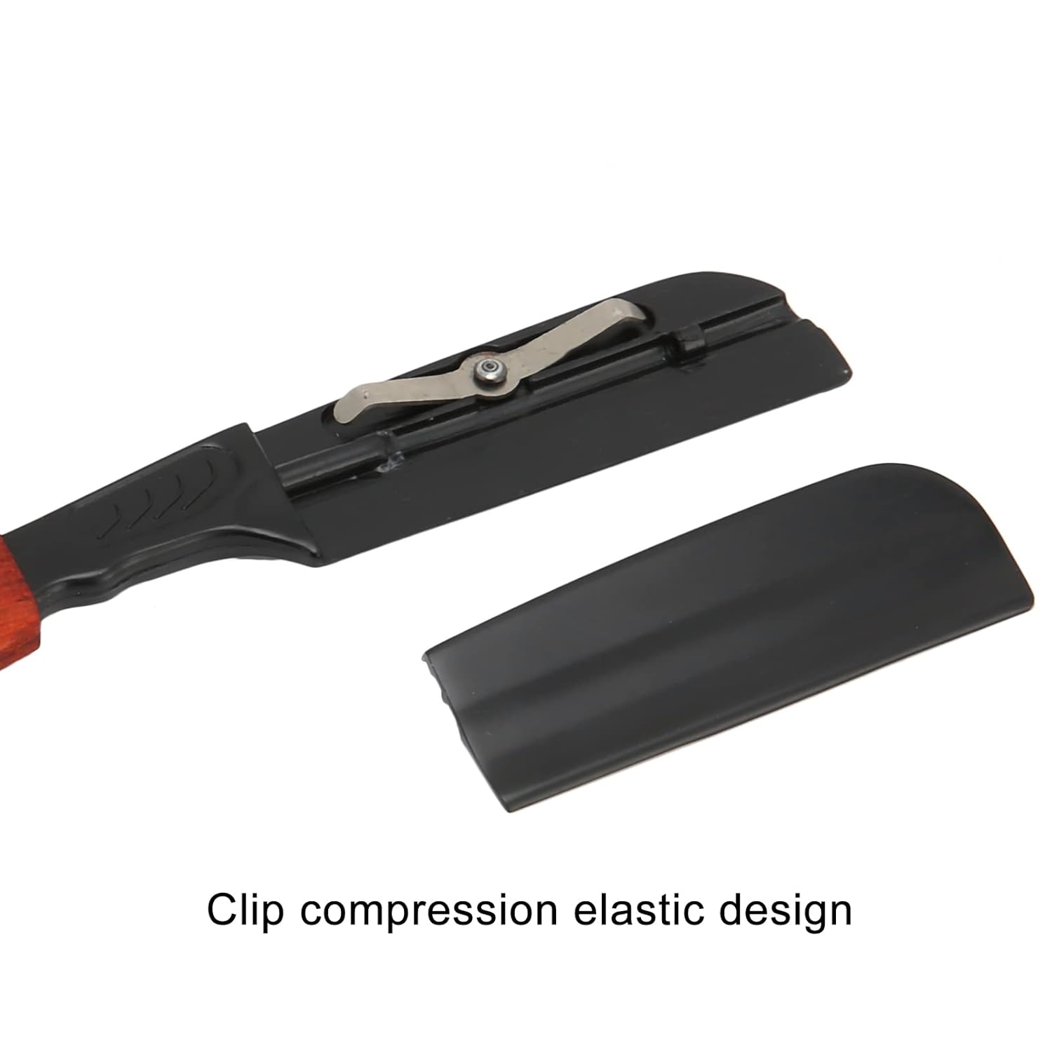 Soporte profesional para afeitadora de borde recto, no plegable, mango recto, soporte para afeitadora de corte de aleación de zinc para cabello,