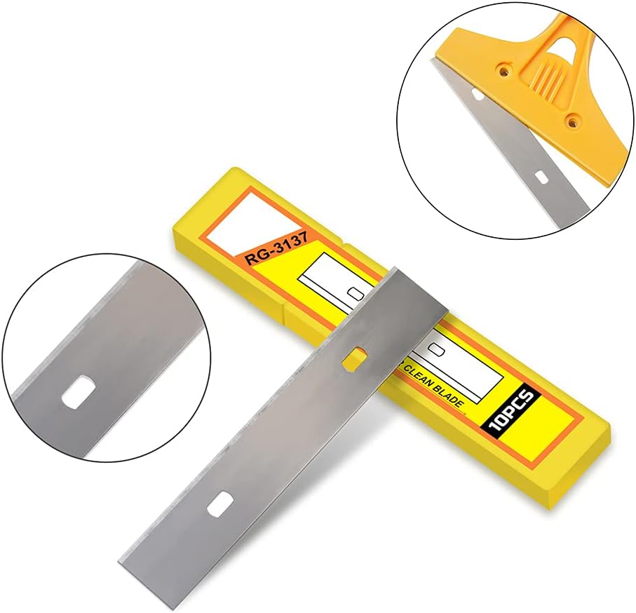 WRAPXPERT Cuchilla raspadora de 4 pulgadas, 100 piezas de repuesto para limpiar la pared de vidrio Ventanas Estufa