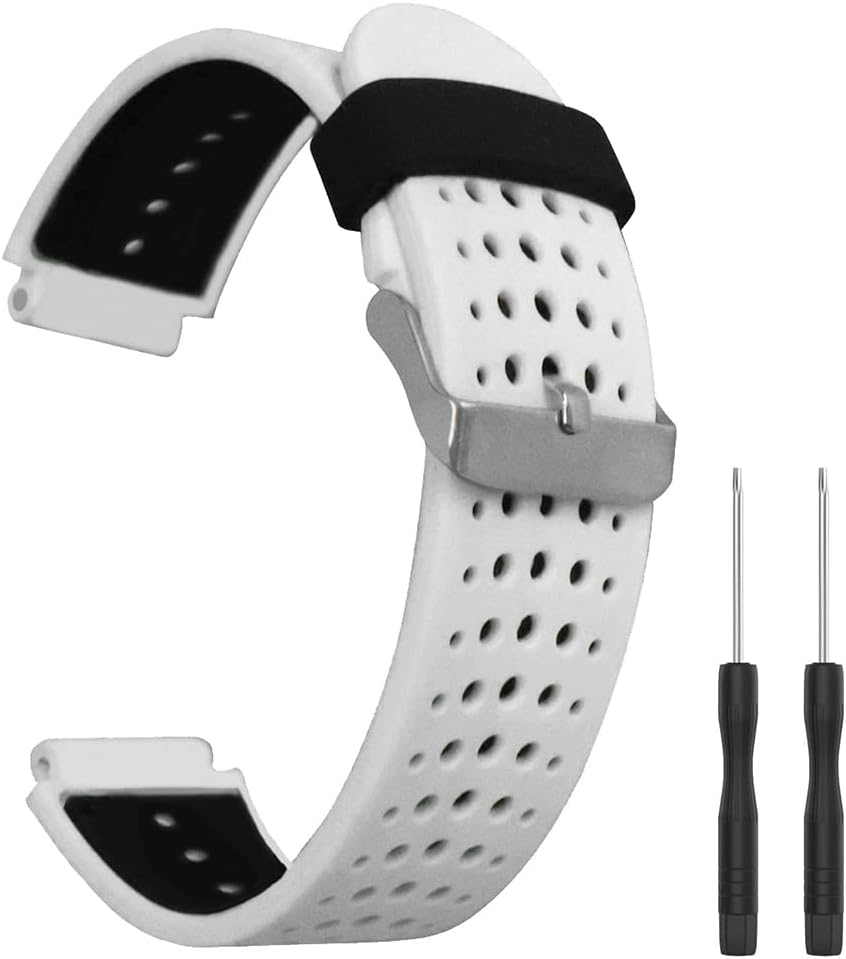 Threeeggs Correas de 0.866 in para Garmin Forerunner 235, correa deportiva de silicona para reloj inteligente Forerunner 220230  235620  630  735XT