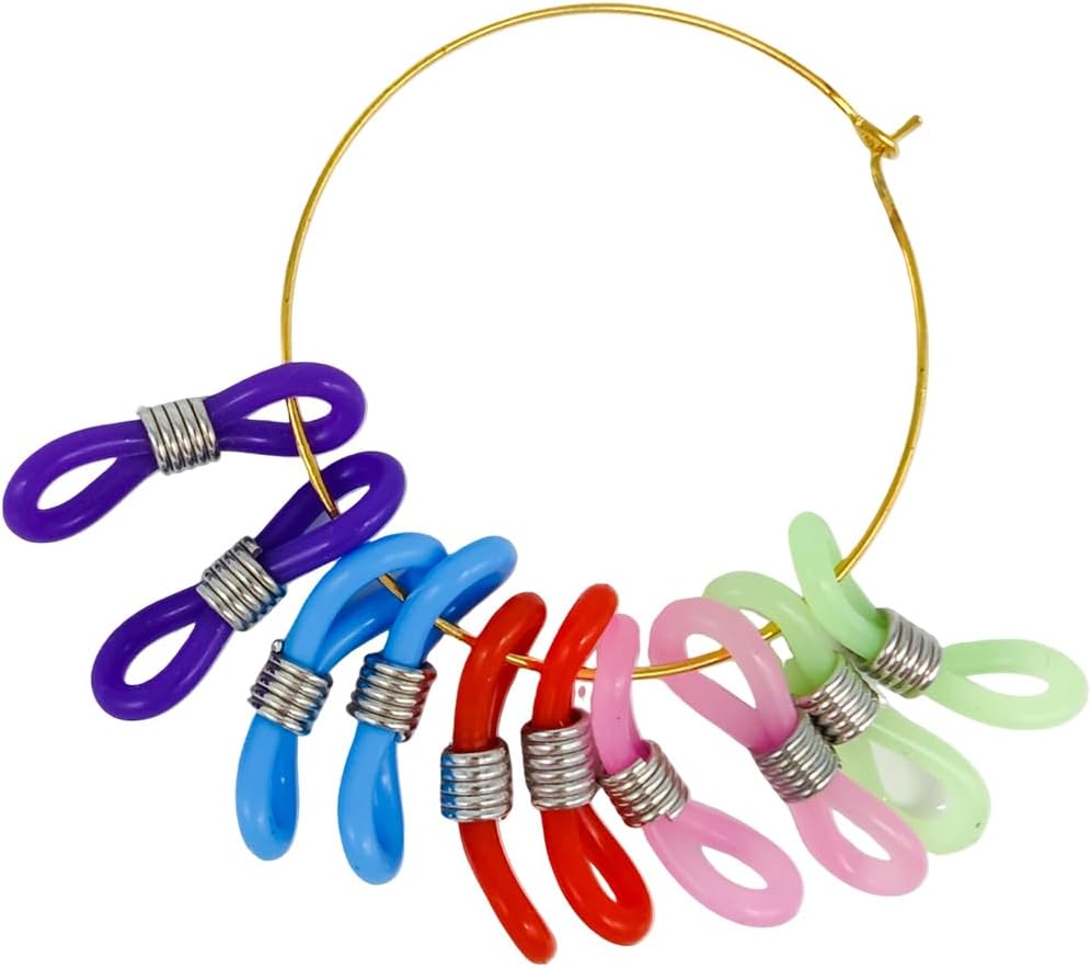 Juego de 10 tapones de aguja de tejer de 5 colores de silicona, para tejer de ganchillo, para tejer, accesorios (2 unidades cada uno)