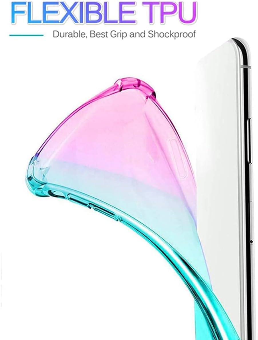 Ueokeird Para Redmi Note 12 Pro Speed CasePoco X5 Pro 22101320G Caso, transparente lindo gradiente teléfono caso delgado anti arañazos flexible TPU