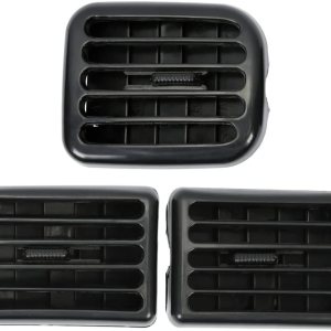 Se adapta a 3 piezas de aire acondicionado y aire acondicionado con bisel de ventilación negro compatible con Dodge 1998 1999 2000 2001 2002 Ram Se adapta a 3 piezas de aire acondicionado y aire acondicionado con bisel de ventilación negro compatible con Dodge 1998 1999 2000 2001 2002 Ram