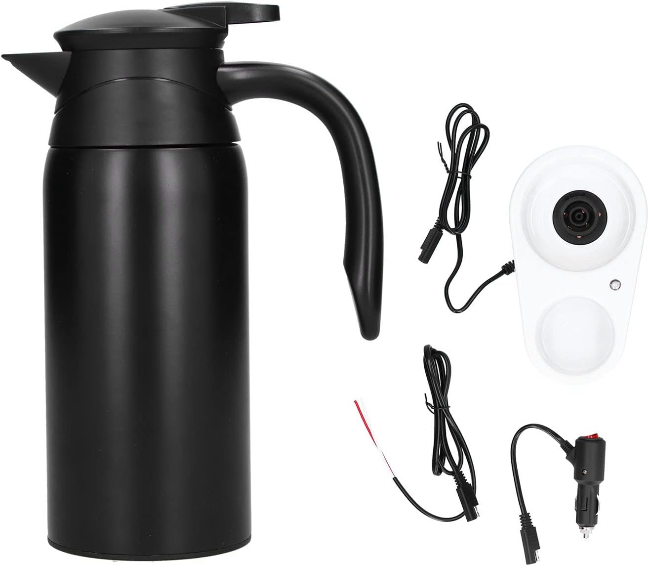Olla de agua de gran capacidad para suministros de coche automático normalmente abierto modo dual (12V24V Mi Yi negro mate viene con una base)