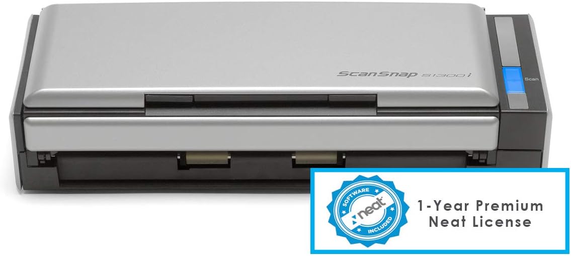 Fujitsu ScanSnap S1300i – Escáner de documentos – Doble CIS – Dúplex – 8.5 pulgadas x 34.0 pulgadas – 600 dpi x 600 dpi – hasta 12 ppm (mono)  hasta