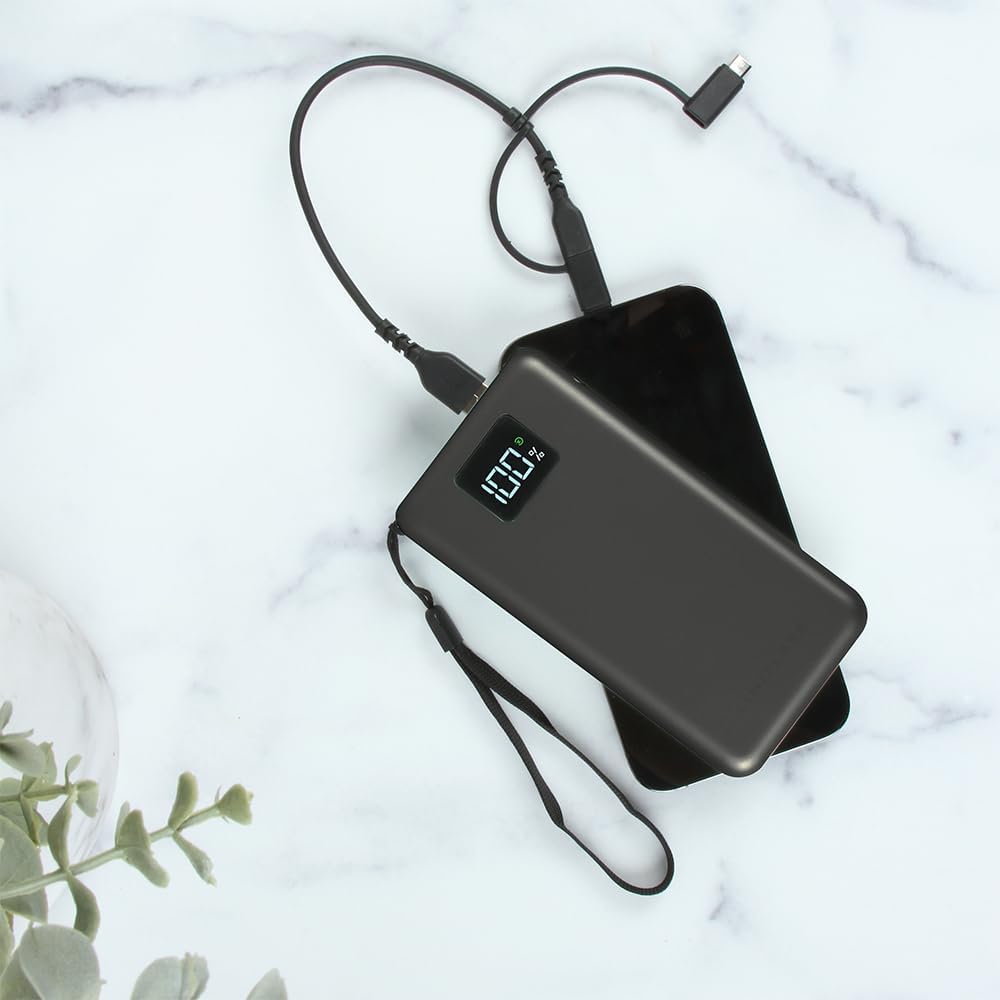 Limitless TotalBoost – Banco de energía portátil de 10,000 mAh con puerto de entrega de energía tipo C de 20 W, puertos USB de carga rápida de 20 W,