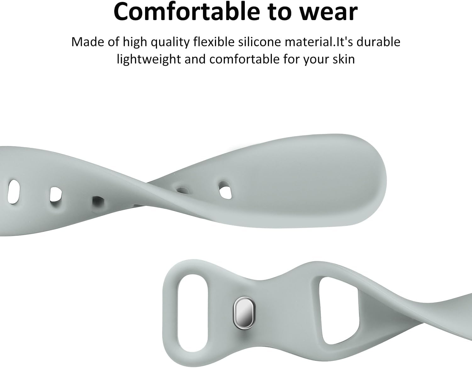 Paquete de 6 correas delgadas compatibles con Apple Watch de 1.496 in 1.575 in 1.614 in 1.654 in 1.732 in 1.772 in 1.929 in, correa deportiva de