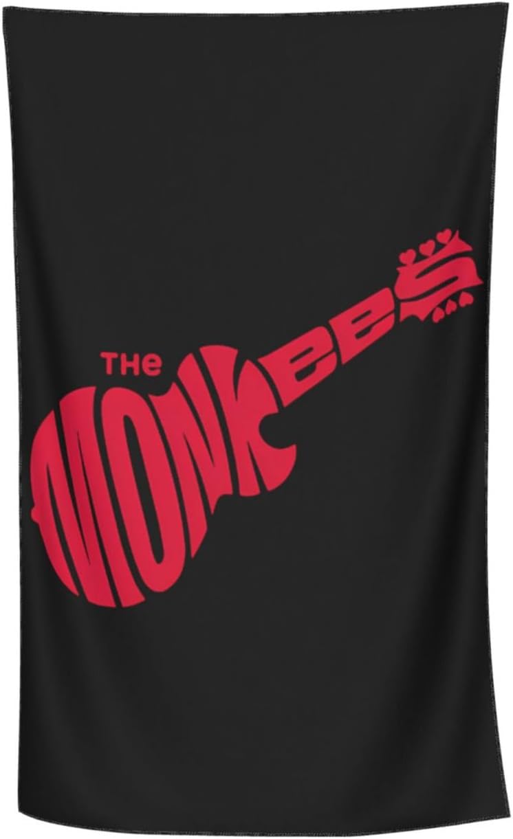 The Rock Monkees Band Logo Toalla de playa de secado rápido Toallas de baño ligeras para piscina, deportes, playa, gimnasio, 52 x 32 pulgadas