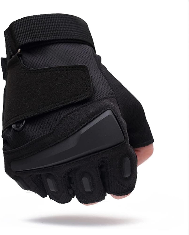 Guantes de entrenamiento transpirables sin dedos para hombre, tácticos, combate, tiro, motocicleta, levantamiento de pesas