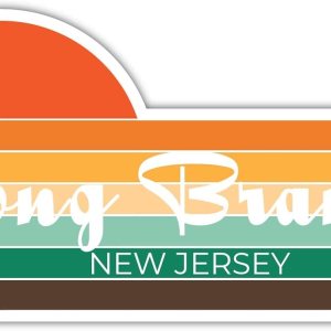 Long Branch New Jersey – Imán de nevera de 4 x 2.25 pulgadas, estilo retro, vintage, diseño estético de los años 70 Long Branch New Jersey – Imán de nevera de 4 x 2.25 pulgadas, estilo retro, vintage, diseño estético de los años 70