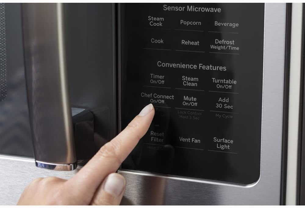 GE PVM9179SRSS Perfil 1.7 pies cúbicos Horno microondas de convección sobre el rango Paquete de acero inoxidable con paquete de protección mejorada