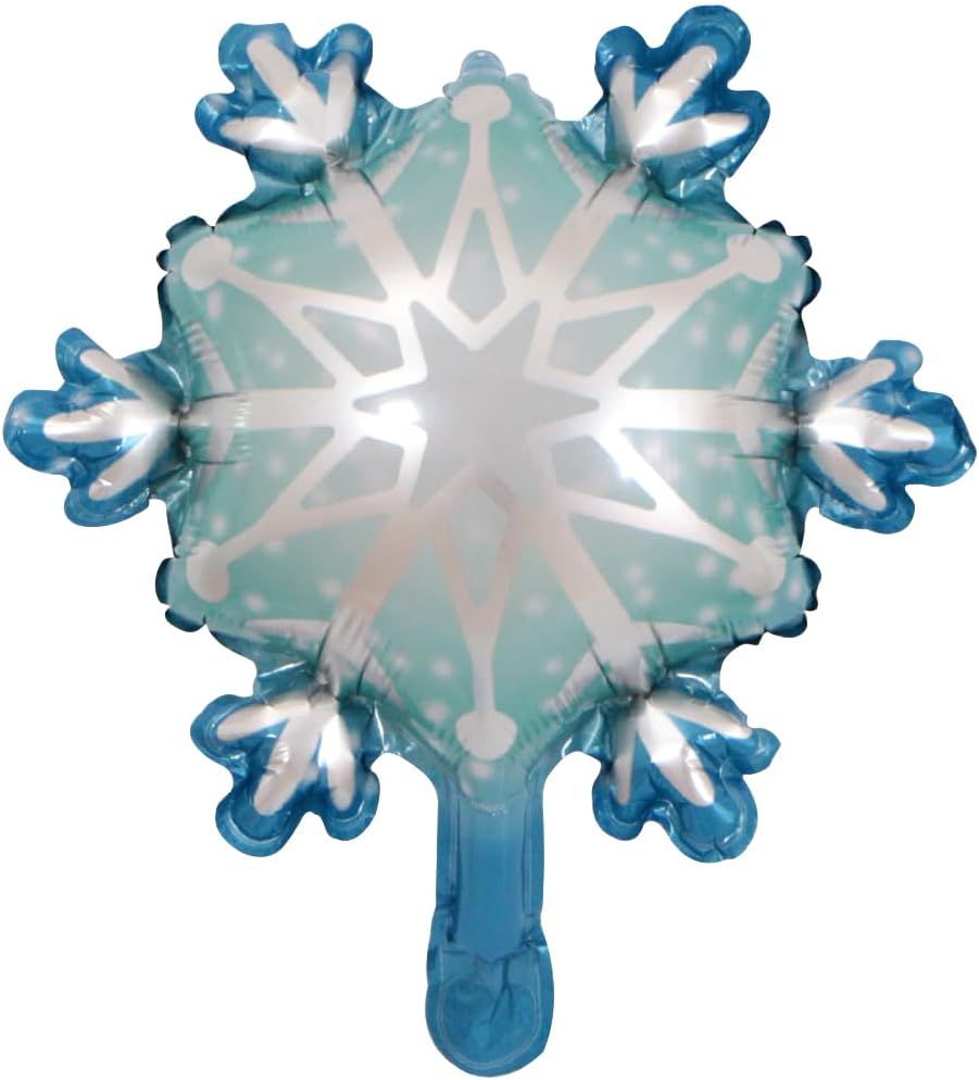 Kit de arco de guirnalda de globos de copo de nieve azul con copos de nieve con globos de látex plateados y azules y blancos, juego para invierno de