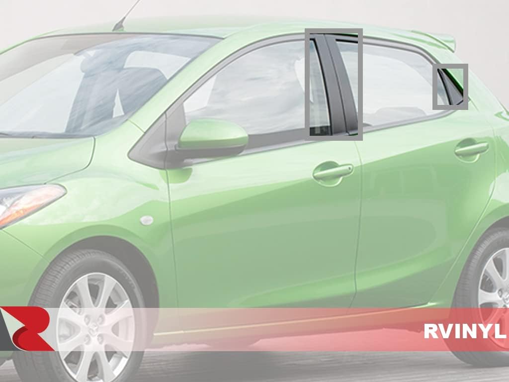 Rtrim – Calcomanía para poste de pilar compatible con Mazda Mazda2 2011-2014, color negro brillante
