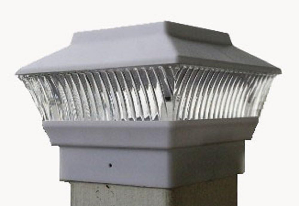 Montaje de valla de PVC cuadrado de color blanco solar 4×4 (juego de 4)