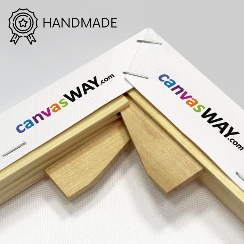CanvasWAY – Vincent van Gogh – Lienzo de reproducción de árboles de durazno rosa, cuadro de pared sobre lienzo de algodón, marco de madera para