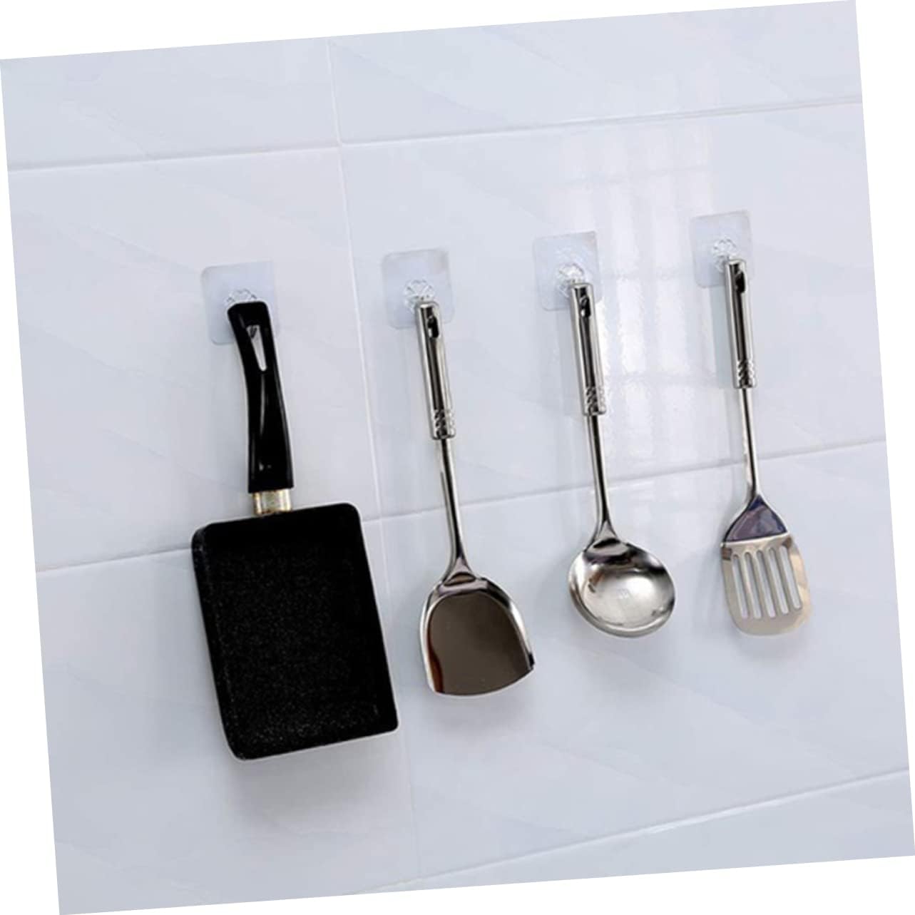 STOBAZA 4 piezas de toallero de cocina gancho de baño, ganchos reutilizables para pegar con ventosa, ganchos adhesivos transparentes, gancho