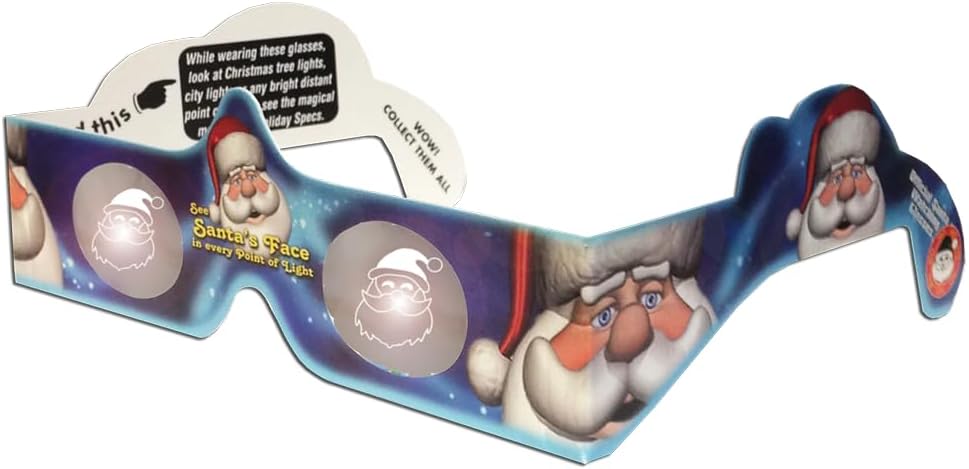 Paquete variado de 5 pares de gafas 3D de Navidad para 2023, con pingüinos, cascanueces, cascabeles, Papá Noel, muñecos de nieve, listos para usar.