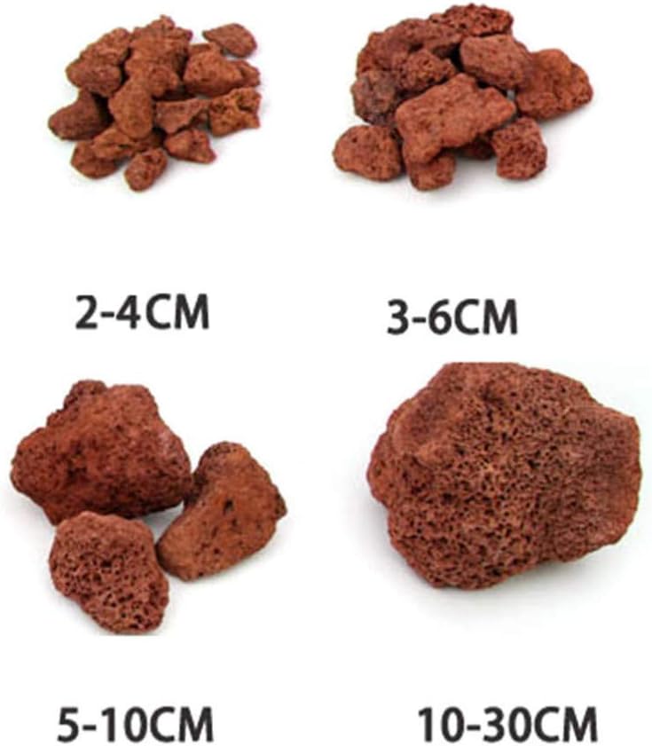 Balacoo – Piedras de lava volcánicas decorativas para acuario de 15.87oz, 3 a 2.4in