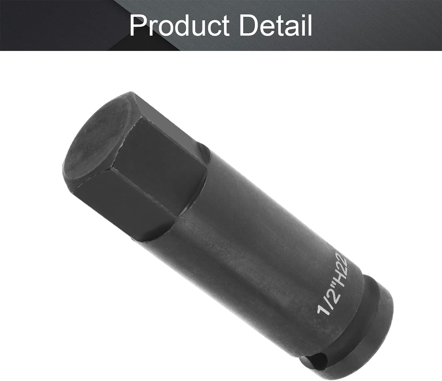 Bettomshin Broca de impacto hexagonal, llave Allen de 12 pulgada, 0.866 in, acero Cr-Mo, destornillador hexagonal de impacto maestro, 1 unidad