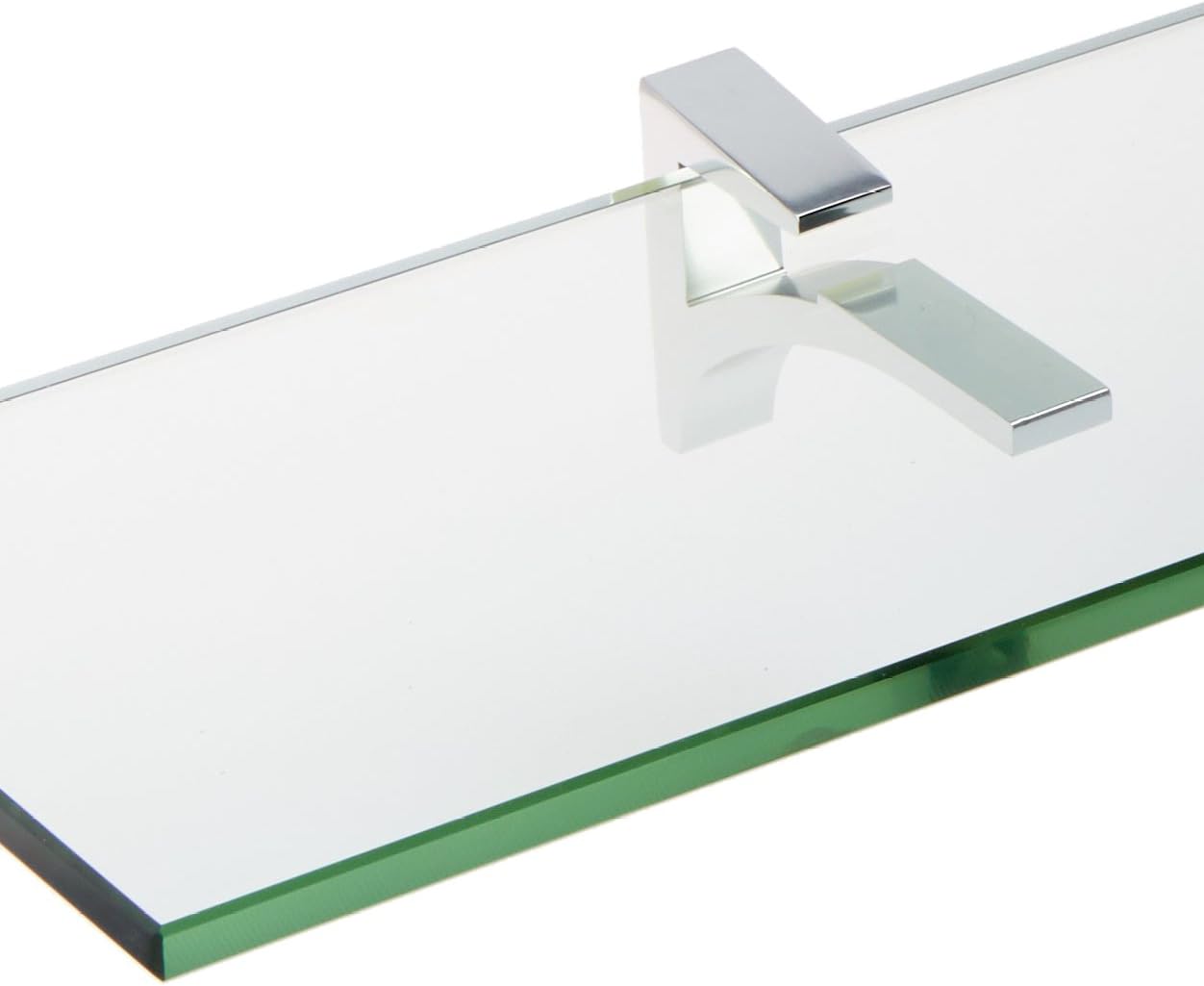 Spancraft Glass C-8×18- Cardinal Estante de cristal negro, 8.0 x 18.0 pulgadas, color negro, C-8×24-Chrome