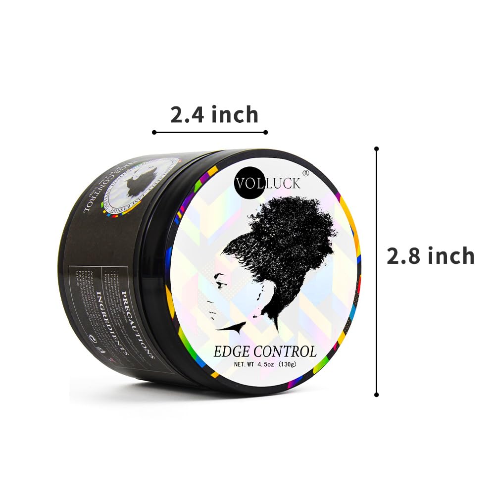 VOLLUCK Cera de control de bordes para mujeres, gel para el cabello de 4.6 onzas, no graso, para el cabello, para mujeres, gel para el cabello con