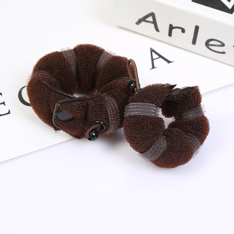 3 piezas Magic Hair Styler Donut Hair Bun Maker Styling Twist Ring Former Shaper Hair Trenzado Herramienta Rizador de Pelo Accesorio 1 Grande 2