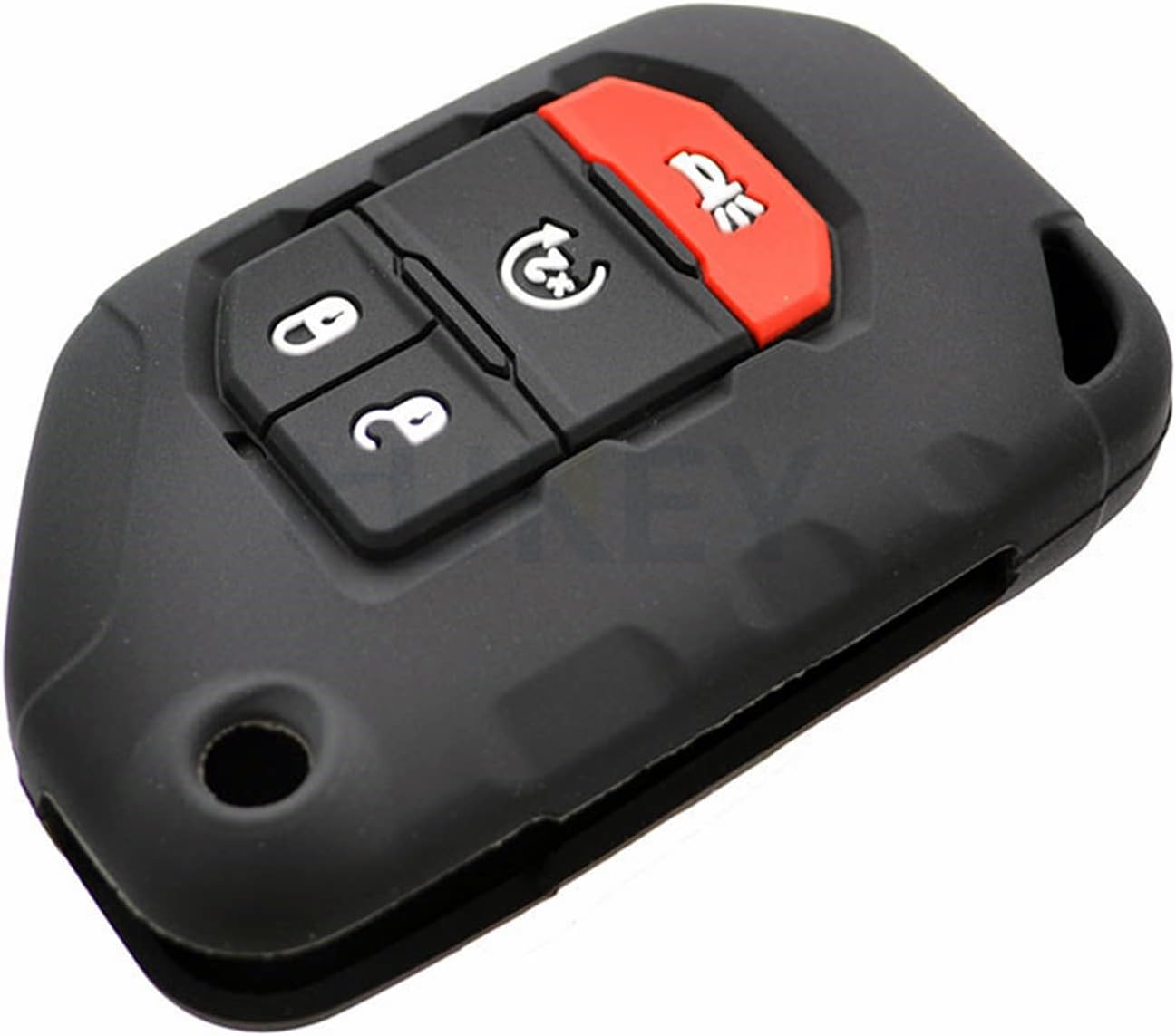 2 piezas de silicona 4 botones remoto clave caso Fob Shell cubierta para Jeep Wrangler Gladiator 2023 2022 2021 2020 2019 2018 reemplazo de coche